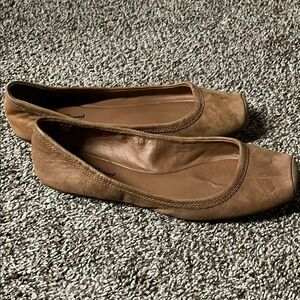 Brown Leather Ballet Flats